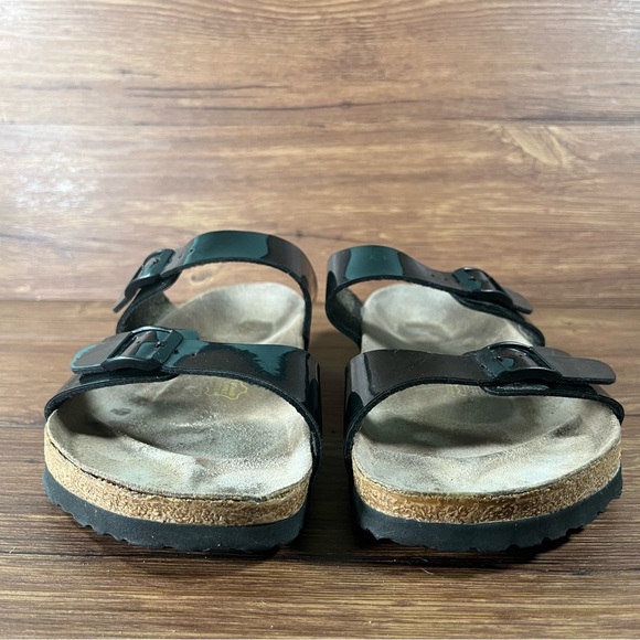 PAPILLIO Birkenstock Black Two Strap Sandals Slides Women’s Size 11 (42) Shoes - Picture 2 of 8